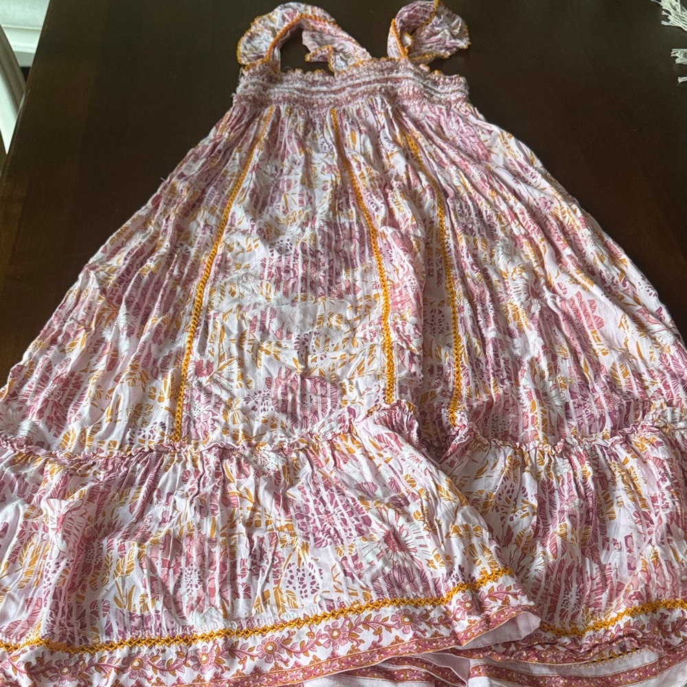 Poupette St. Barth Pink and Orange Kids Dress